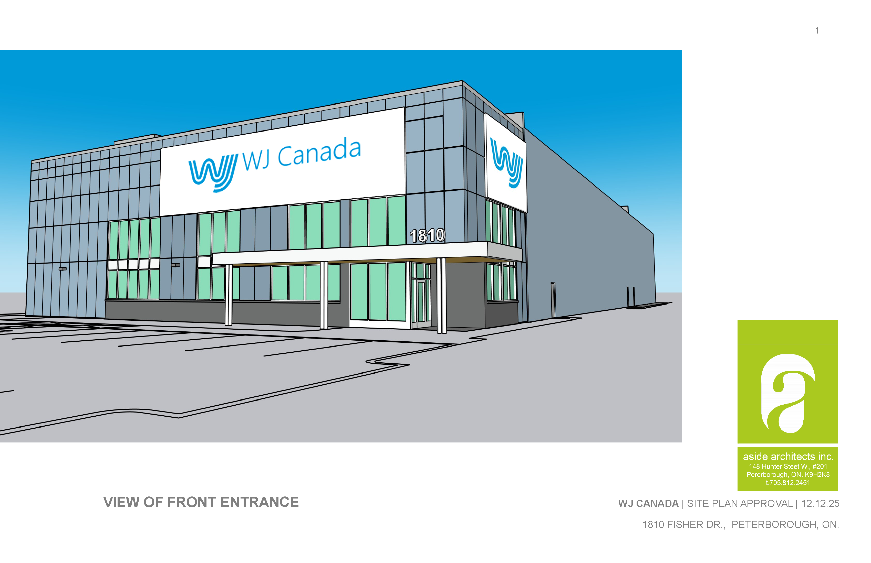 Rendering of building for 1810 Fisher Drive