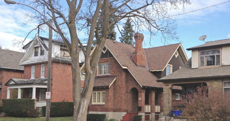 Houses in a heritage conservation district